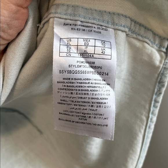 Guess Light Blue Denim Button-Up Cotton Shirt, Size XL - Picture 9 of 10